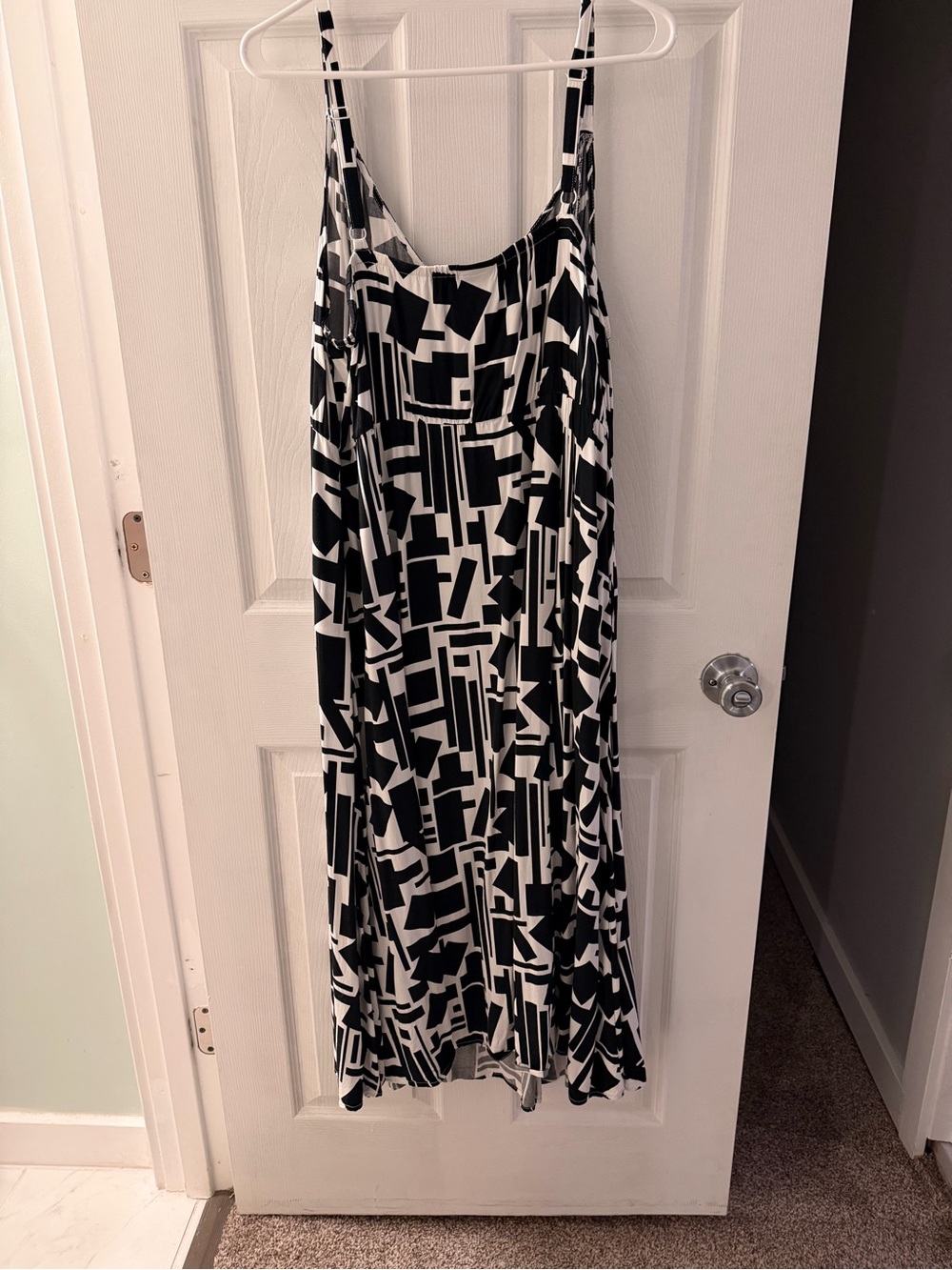 Torrid Black and White Geometric Maxi Dress